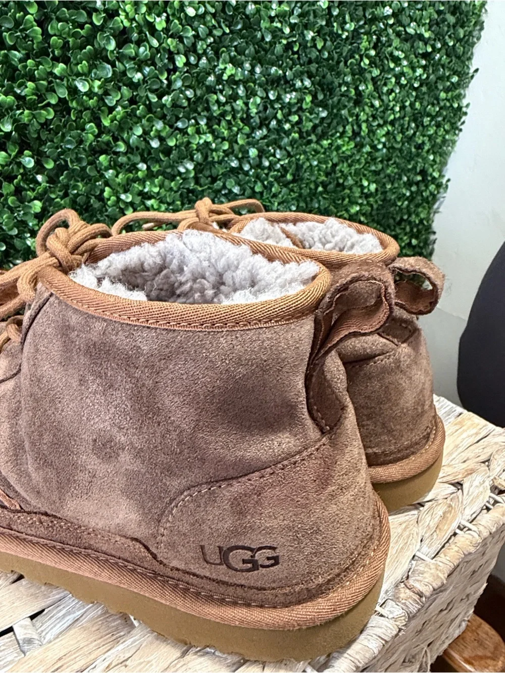 UGG Men's Chestnut Suede Chukka Boots with Shearling Lining